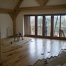 <p>Solid oak floor being layed at  Allington/Vale of belvoir.</p>